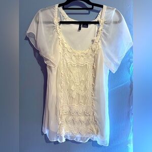 Elegant Cream Lace Blouse
